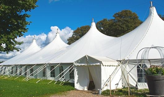 multiple portable restrooms for large-scale events, ensuring availability for all guests in South Orange